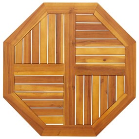 tömör akácfa nyolcszögletű asztallap 70 x 70 x 2 cm