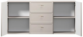 Lorini fali komód 150 cm - kasmír / arany T-bar fogantyúk