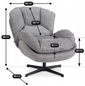 Pihenőfotel Szürke Színben. ROSA