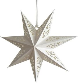 Karácsonyi papírcsillag hét ágú STARLET DELUXE 35 cm, fehér