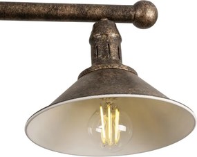 BRILAGI - Rúdra szerelt csillár FORGE 3xE27/60W/230V patinás/rézszínű