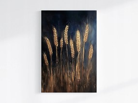 Vászonkép Canvas Olaj Természet Növényzet Falu Mező Gabona Kalászok 80x120