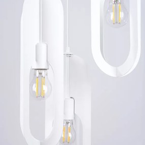 Sollux SL.1361 - Csillár zsinóron NICUS 3xE27/15W/230V fehér