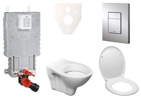 Fali WC szett GROHE befalazáshoz + Ceramia S-Line Pro WC 38643SET-KD