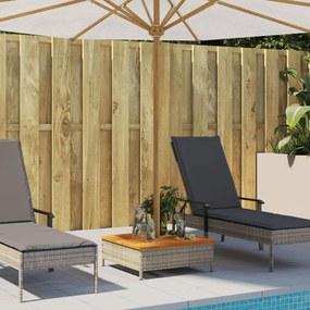 szürke polyrattan és akácfa napernyőtalp-burkolat 70x70x25 cm