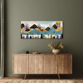 Grafikus kép szarvas (120x50 cm)