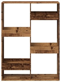 antik fa színű szerelt fa könyvespolc 100 x 33 x 135 cm