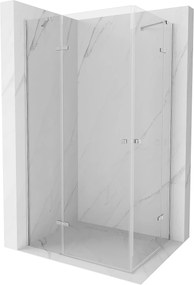 Mexen Roma Duo  Zuhanykabin Nyiló ajtóval   110 x 80 cm,  átlátszó üveg, króm - 854-110-080-02-0 DUO zuhanykabin