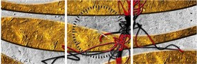 Absztrakt kép (órával) (90x30 cm)