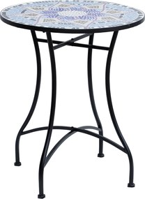 Outsunny Kerti Asztal Ø60 x H71cm, Időjárásálló Kerti Asztal Fémből | Aosom
