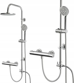 Zuhanyszett Zuhanyoszlop Termosztatikus Csaptelep Esőztetővel