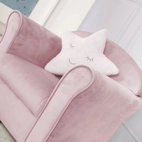 Világos rózsaszín bársony gyerek fotel Lil Sofa – Roba