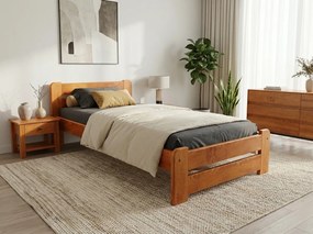 Laura ágy 90x200 cm, égerfa Ágyrács: Lamellás ágyrács, Matrac: Coco Maxi 20 cm matrac