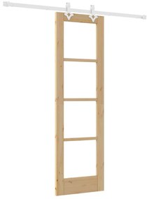 Csúszóajtó Barna 61 x 198.5 cm Fa és fém