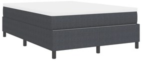 Boxspring ágy matraccal sötétszürke 160x200 cm kordbársony