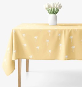 Goldea szögletes terítő 100% pamutvászon - pálmák sárga alapon 100 x 100 cm