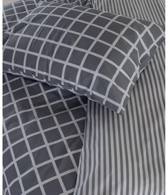 Szürke kétszemélyes-hosszabbított renforcé pamut ágyneműhuzat 240x220 cm Linear Calm Geometric – Mila Home Luxury