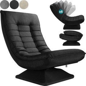 Casaria® Relaxációs fotel - fekete