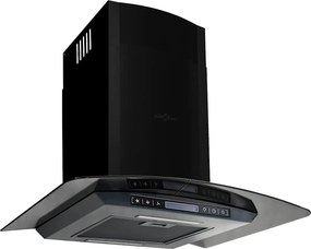 vidaXL fekete rozsdamentes acél fali páraelszívó 756 m³/óra 60 cm