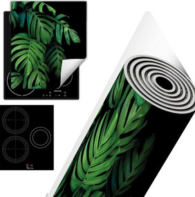 Tűzhelyvédő Szőnyeg Asztali Dekoráció 45x52 fekete Monstera