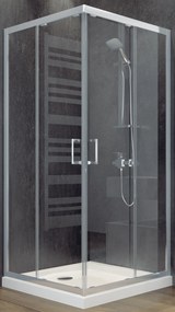 Besco Modern 185 zuhanykabin 90x90 cm négyzet króm fényes/grafit üveg MK-90-185-G