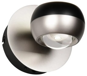 Fekete-ezüstszínű LED fali lámpa Orbit – Trio Select