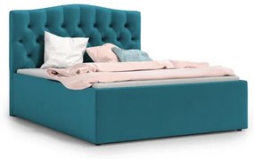 RIVA Kárpitozott ágy 160x200 cm Türkiz