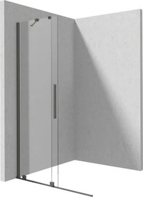 Prizma csúsztatható walk-in zuhanyfal_80x195, titán