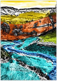 Poszterek 70x100 Tájkép képregény stílusban