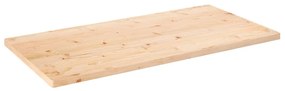 tömör fenyőfa téglalap alakú asztallap 110 x 60 x 2,5 cm