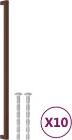 vidaXL 10 db bronz rozsdamentes acél szekrényfogantyú 480 mm