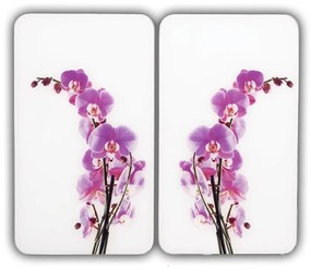 Edzett üveg tűzhely fedőlap szett 2 db-os 30x52 cm Orchid – Wenko