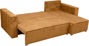 Mustársárga sarokkanapé SMART COSARO, kétoldalas + 2 párna INGYEN