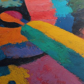 Kép - Absztrakt angyal virágokkal (120x50 cm)