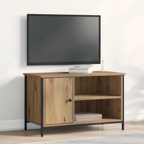 TV szekrény Mesteri tölgy 80x40x50 cm Mérnöki fa és acél