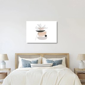 Üveg kép - Vonal művészeti virágok N⁰1 (70x50 cm)