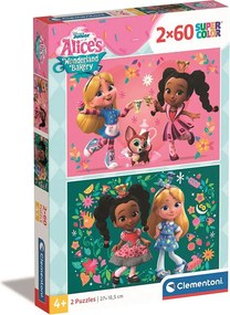 Disney Alice Csodaország cukrászdája Flowers 2x60 db-os puzzle Clementoni