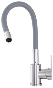Gamma Flex 2000, szabadon álló mosogató csaptelep rugalmas karral, szürke-króm, GMA-BFX-2000G