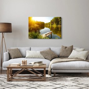 Kép - Tó az erdőnél (90x60 cm)