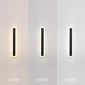 LED kültéri fali lámpa WOW LED/20W/230V 3000/4000/6500K 60 cm IP54 fekete