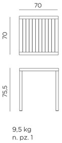 CUBE 70x70 kerti asztal