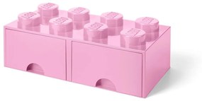 Világos rózsaszín tárolódoboz, 2 fiókkal - LEGO®