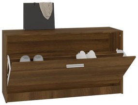 barna tölgyszínű szerelt fa cipőtároló pad 80 x 24 x 45 cm