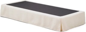 Fehér kárpitozott egyszemélyes ágy ágytámla nélkül 90x200 cm Jaira – Kave Home
