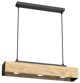 Csillár zsinóron MAISON 3xGU10/8W/230V barna/tölgy