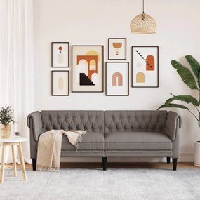 tópszínű 3 személyes szövet Chesterfield kanapé