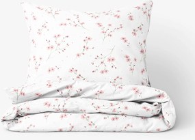 Goldea pamut ágyneműhuzat - cseresznyevirágok 150 x 200 és 50 x 60 cm