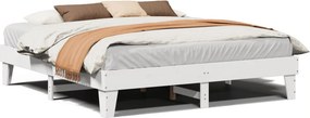 vidaXL fehér tömör fenyőfa ágy matrac nélkül 200 x 200 cm