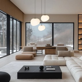 Fekete-fehér függőlámpa ø 25 cm Stones – Candellux Lighting