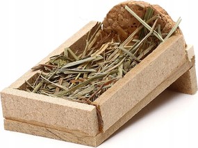 Fából Készült Betlehem Szénával Gyerekeknek Jézus 4cm Magas